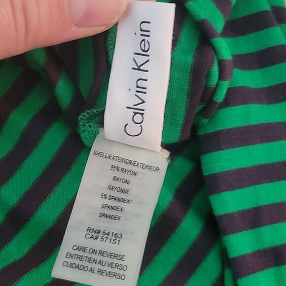 Calvin Klein Stripey Jersey Supersoft Cowl Scarf Like New - Picture 6 of 9